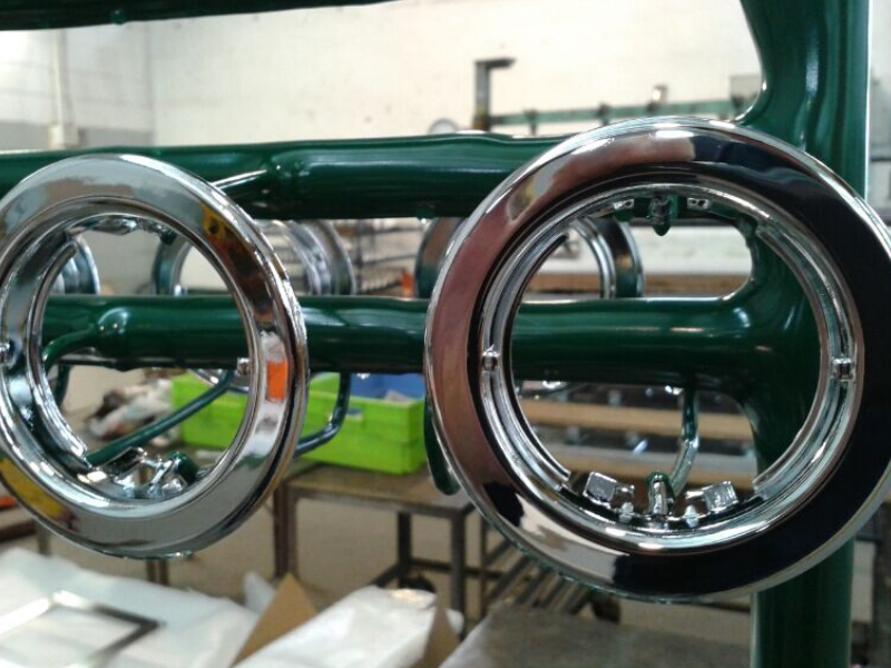 Cerchi metallo sottoposti a cromatura, Europlating Carate Brianza